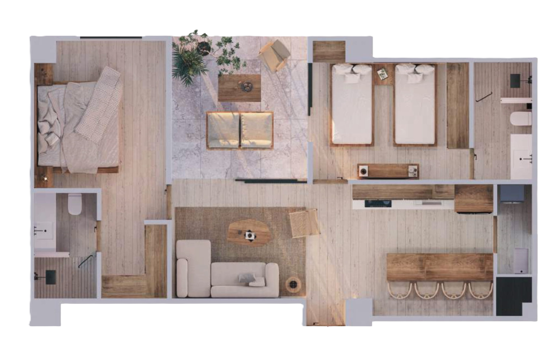 Planos del condominio A-66 - Punta Recife