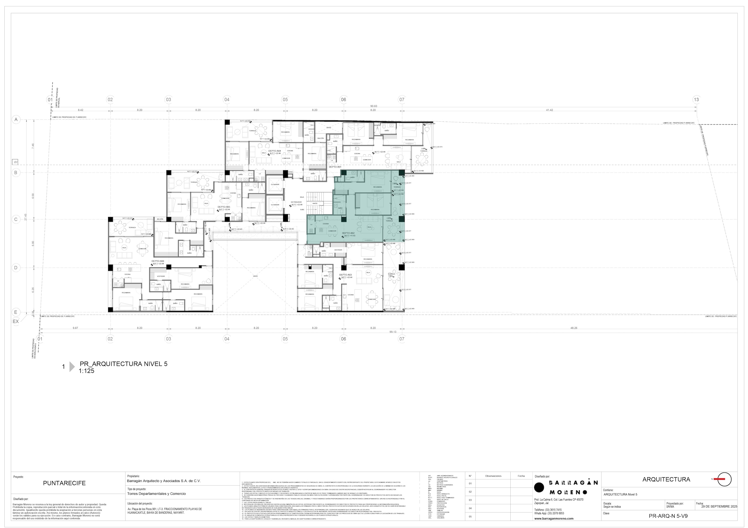 Plano de ubicación del condominio A-62 - Punta Recife